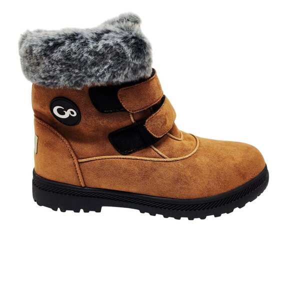 WOMENS Winter Faux Suede & Fur Boots With Double Straps  Size 11 - Picture 8 of 12